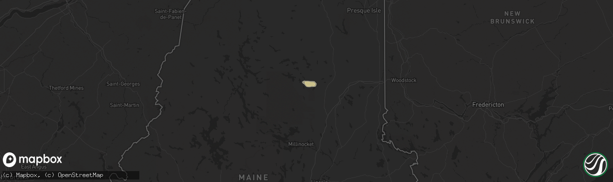 Hail map in Patten, ME on July 5, 2024