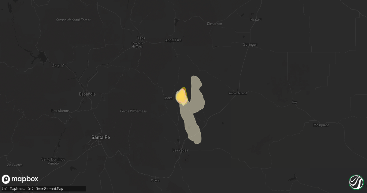 Hail map in Rainsville, NM on July 5, 2024