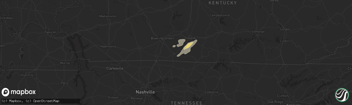 Hail map in Scottsville, KY on July 5, 2024