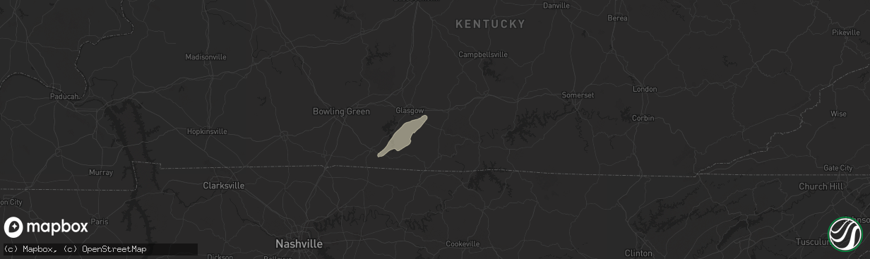 Hail map in Summer Shade, KY on July 5, 2024