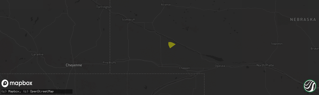 Hail map in Dalton, NE on July 5, 2025
