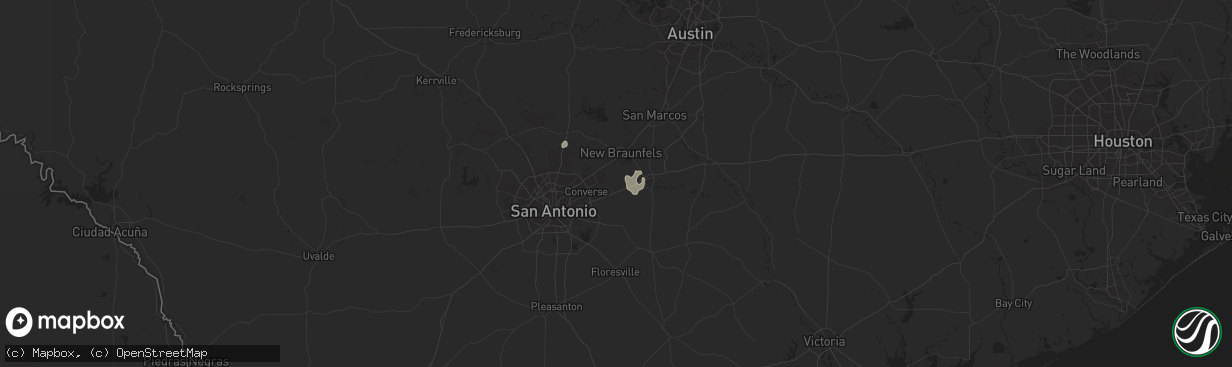 Hail map in Marion, TX on July 5, 2025
