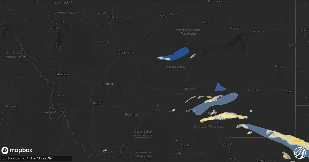 Hail Map in Montana on July 5 - Sales Meta 