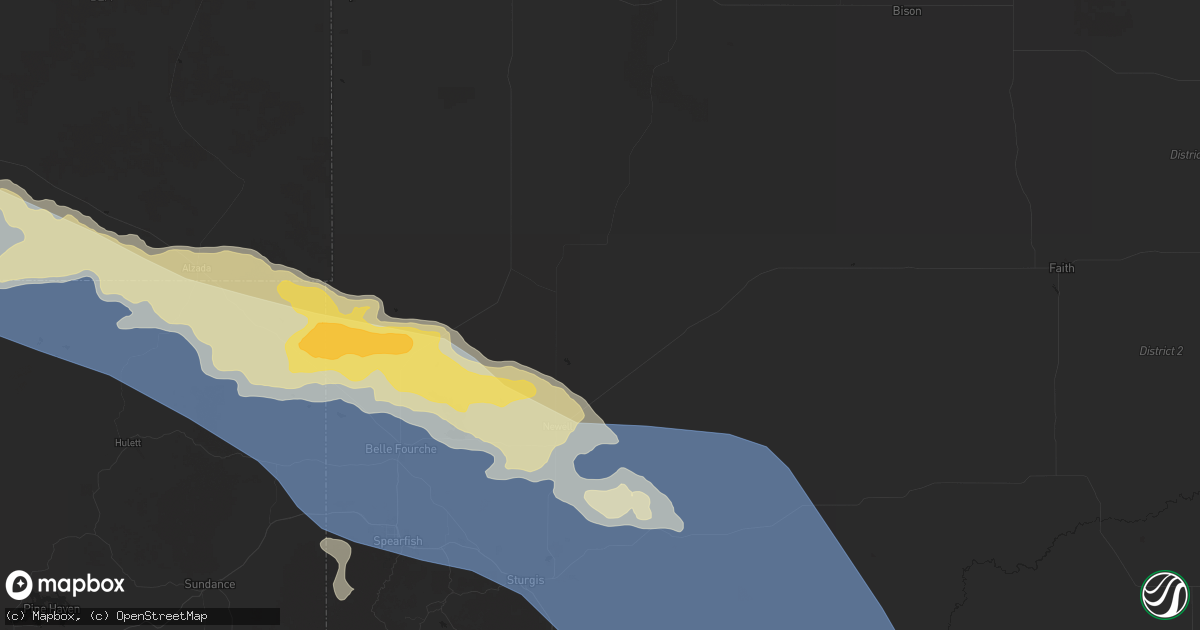 Hail map in Newell, SD on July 5, 2025