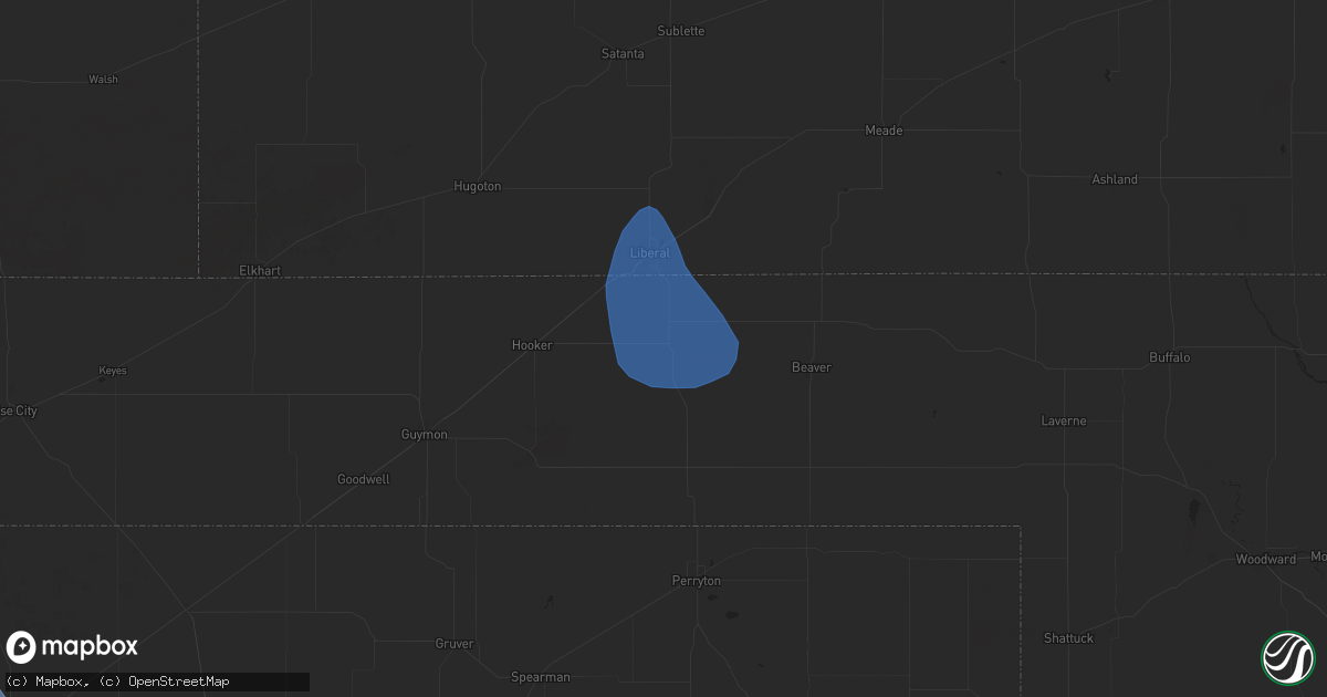 Hail map in Turpin, OK on July 5, 2025