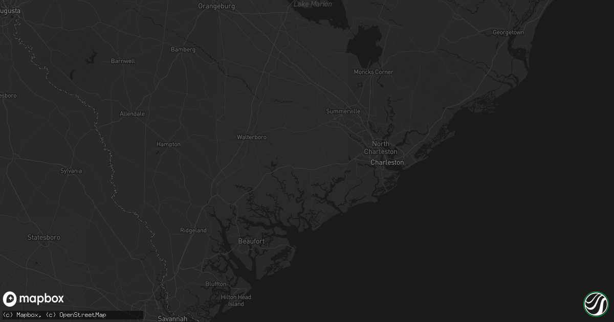 Hail map in Adams Run, SC on July 5, 2026