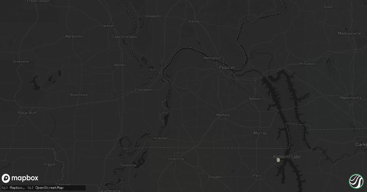 Hail map in Bardwell, KY on July 5, 2026