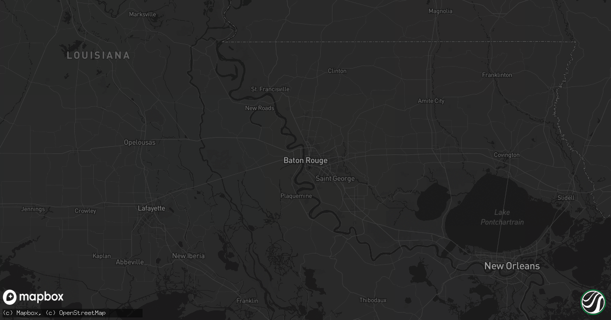 Hail map in Baton Rouge, LA on July 5, 2026