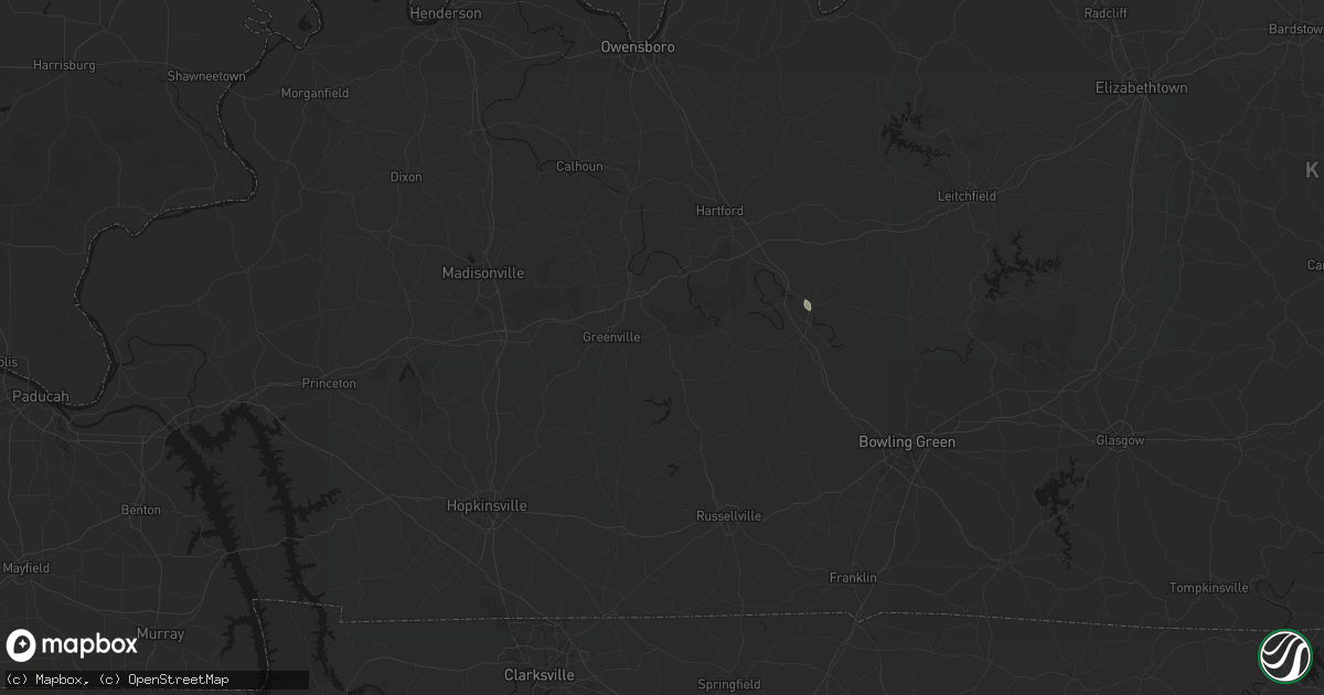 Hail map in Beech Creek, KY on July 5, 2026