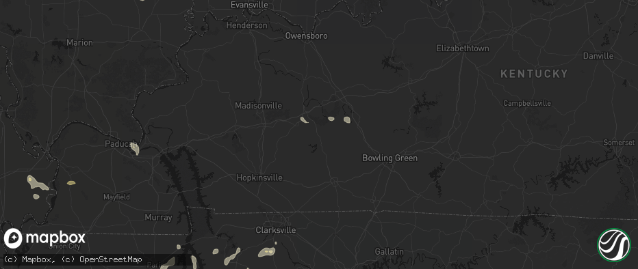 Hail map in Belton, KY on July 5, 2026