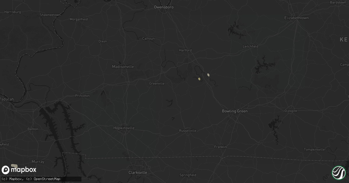 Hail map in Belton, KY on July 5, 2026