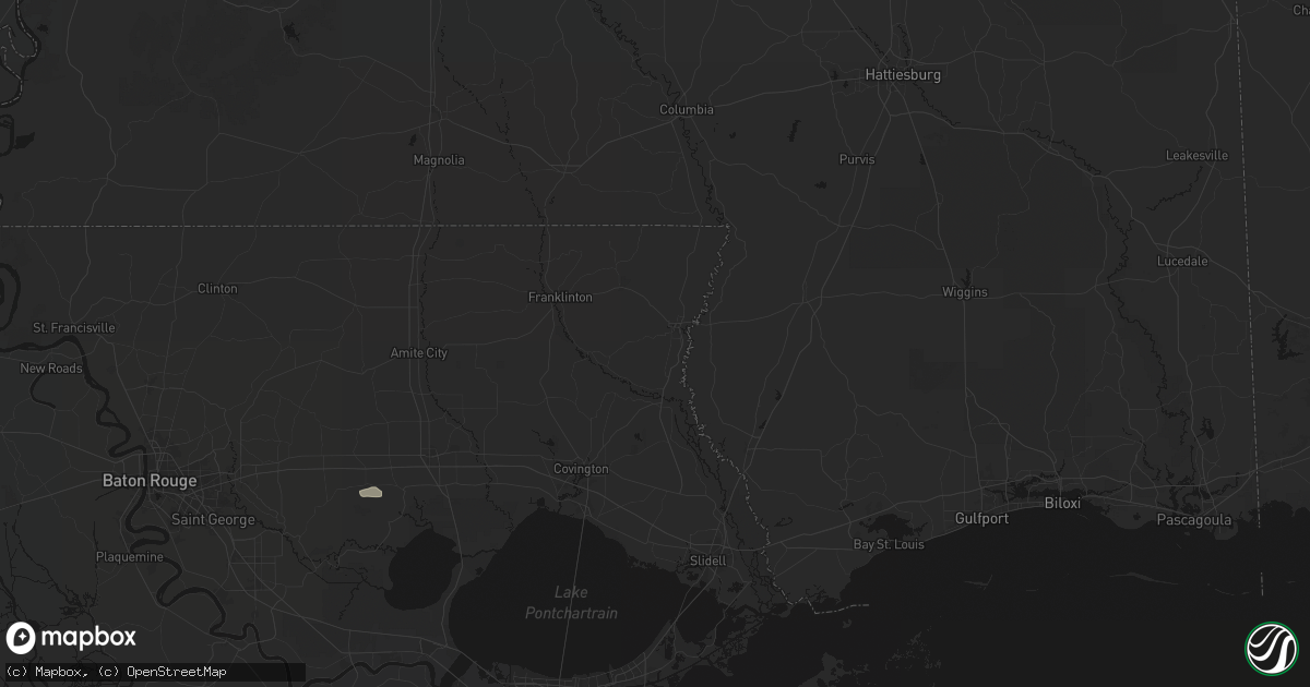 Hail map in Bogalusa, LA on July 5, 2026
