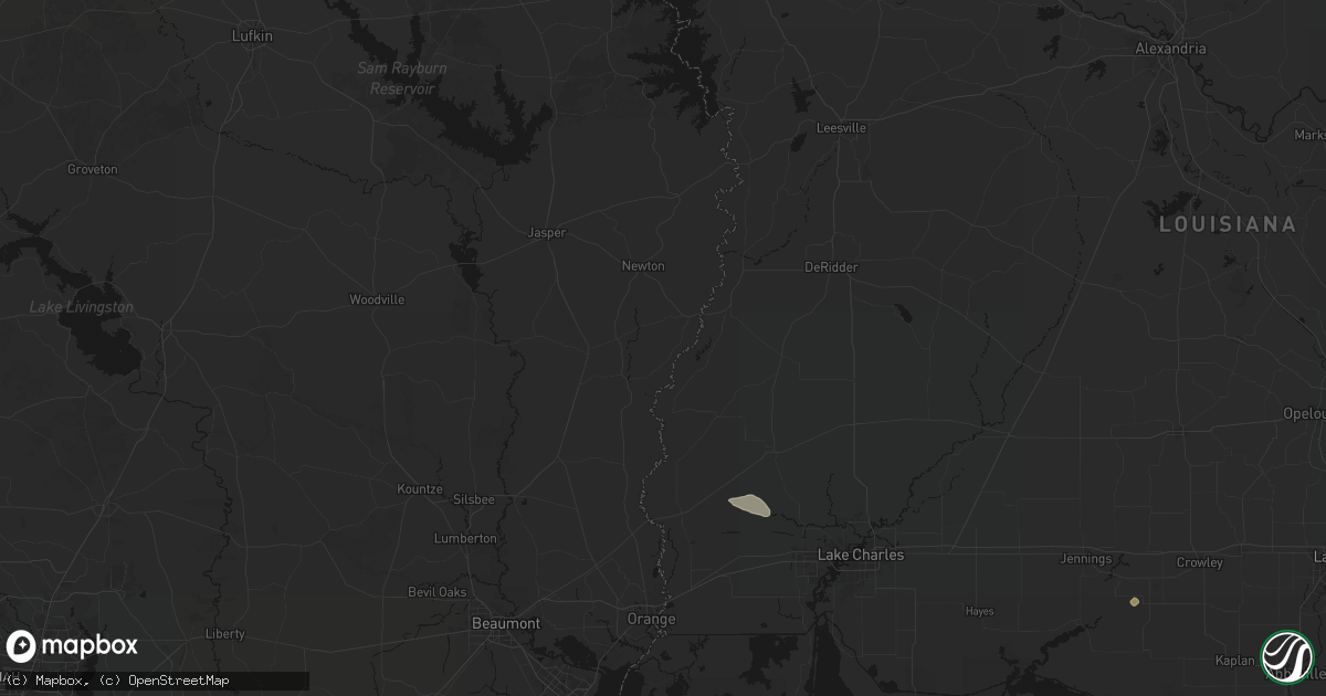 Hail map in Bon Wier, TX on July 5, 2026