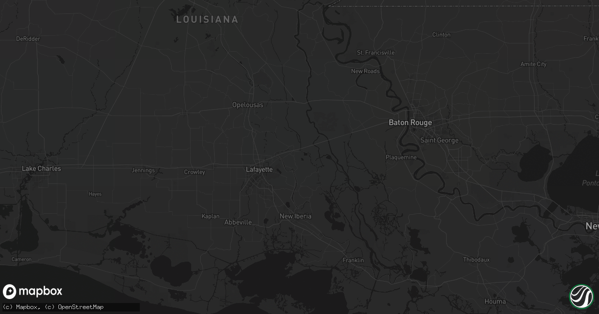 Hail map in Breaux Bridge, LA on July 5, 2026