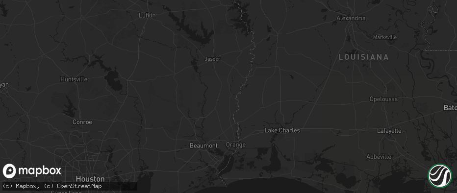 Hail map in Call, TX on July 5, 2026