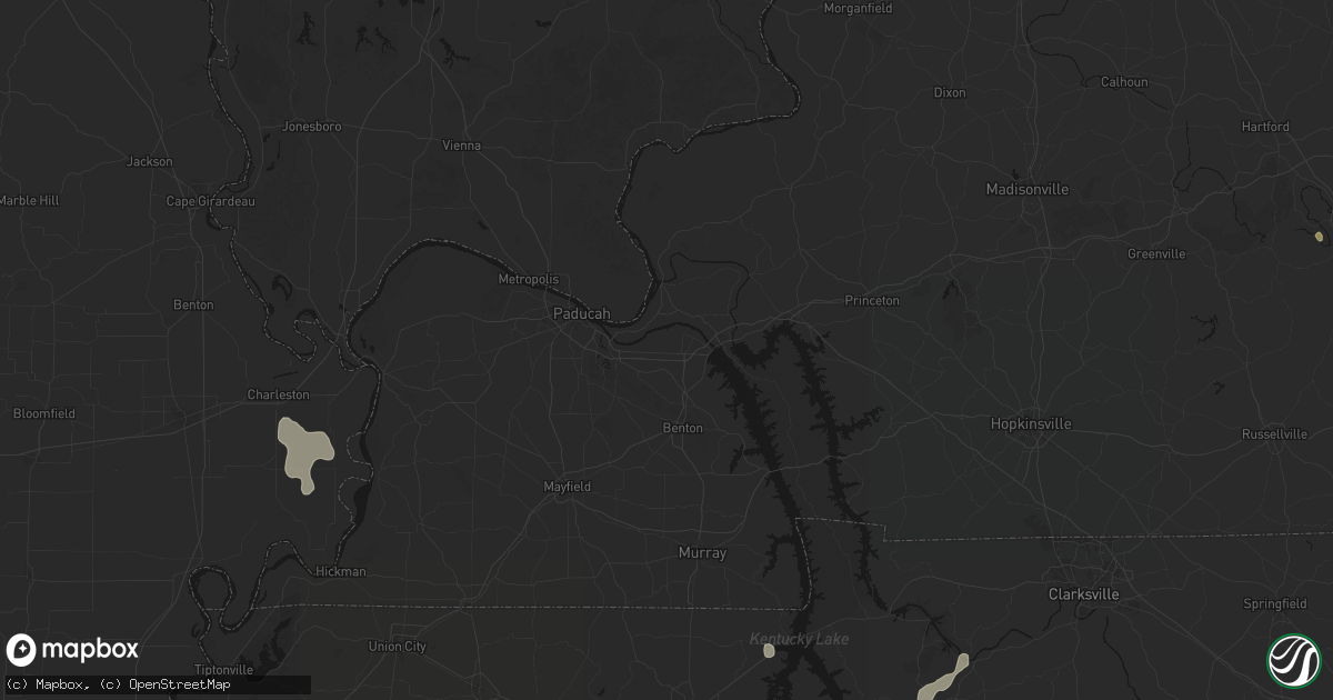Hail map in Calvert City, KY on July 5, 2026
