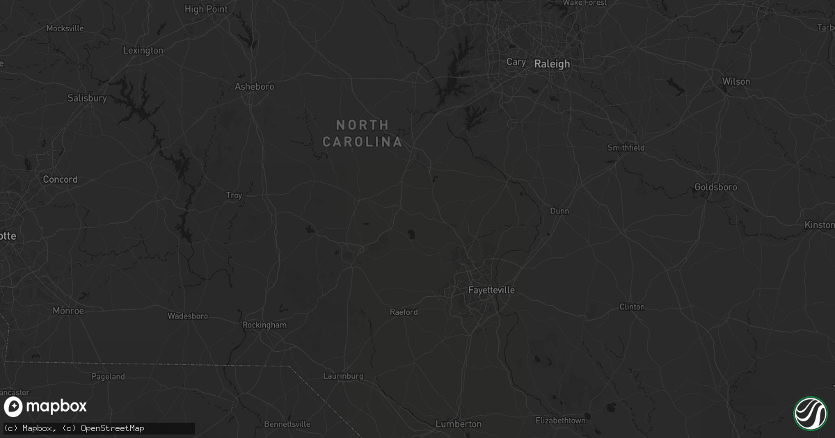 Hail map in Cameron, NC on July 5, 2026