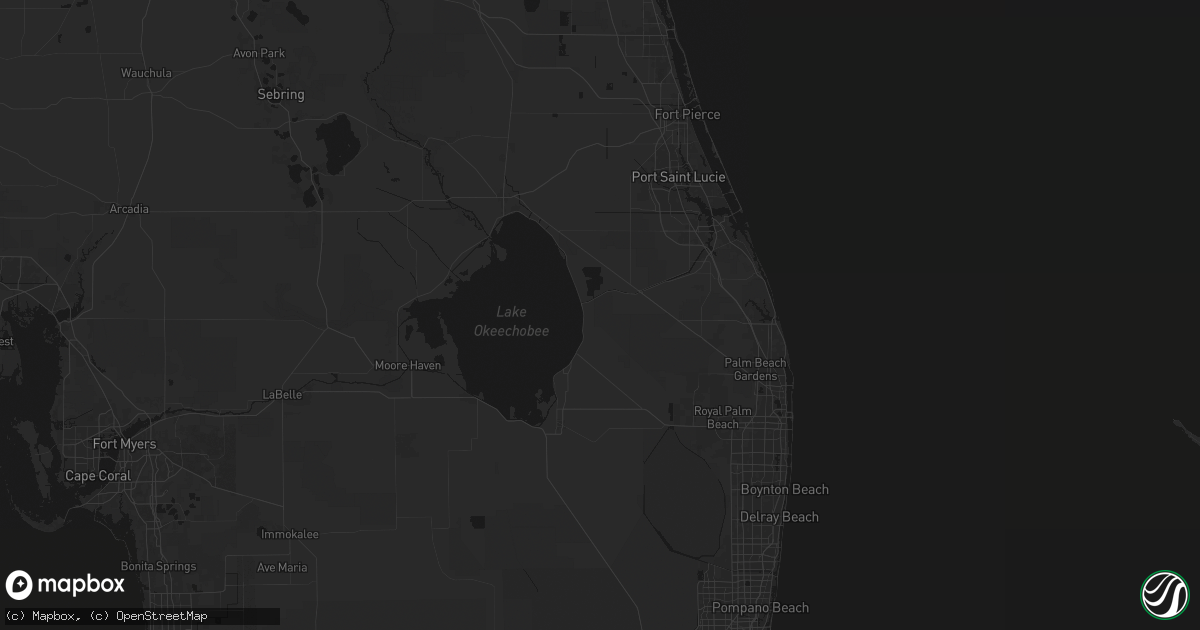 Hail map in Canal Point, FL on July 5, 2026