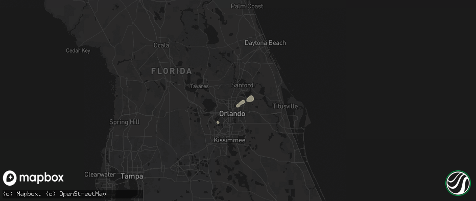 Hail map in Casselberry, FL on July 5, 2026