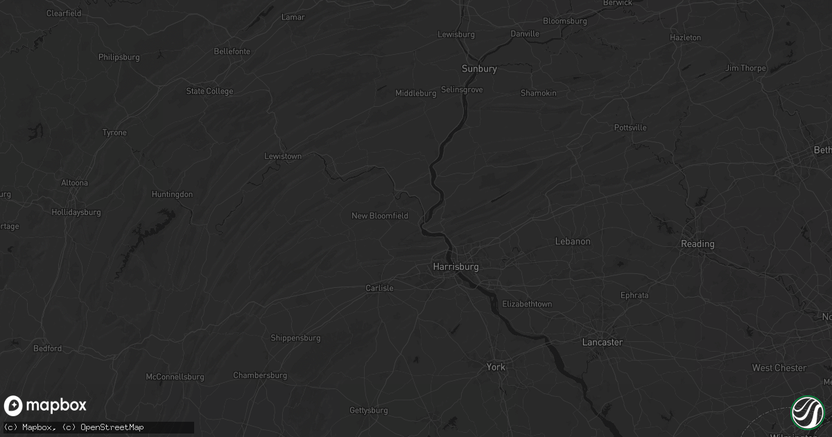 Hail map in Duncannon, PA on July 5, 2026