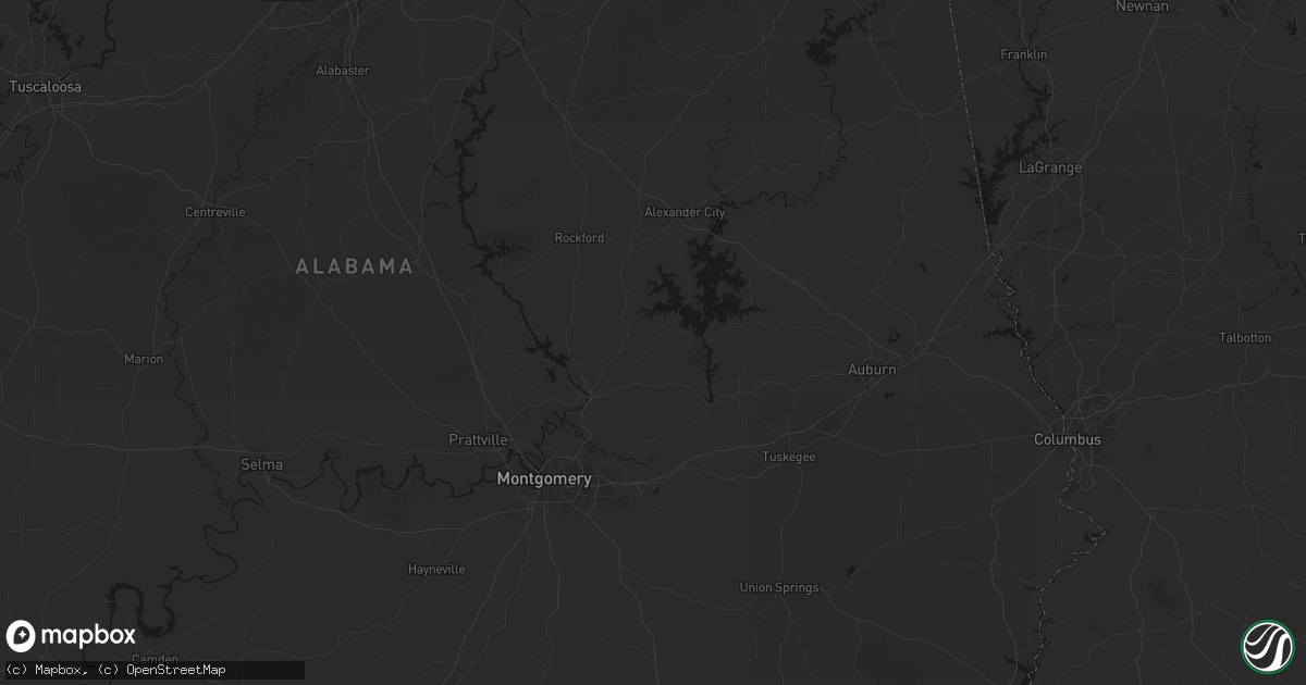 Hail map in Eclectic, AL on July 5, 2026