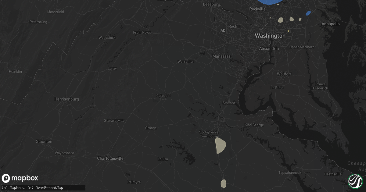Hail map in Elkwood, VA on July 5, 2026
