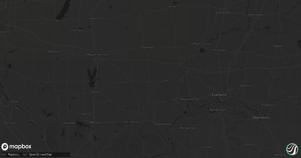 Hail map in Enfield, IL on July 5, 2026