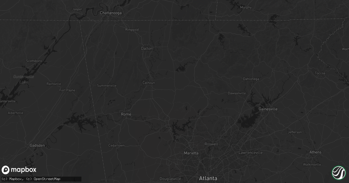 Hail map in Fairmount, GA on July 5, 2026
