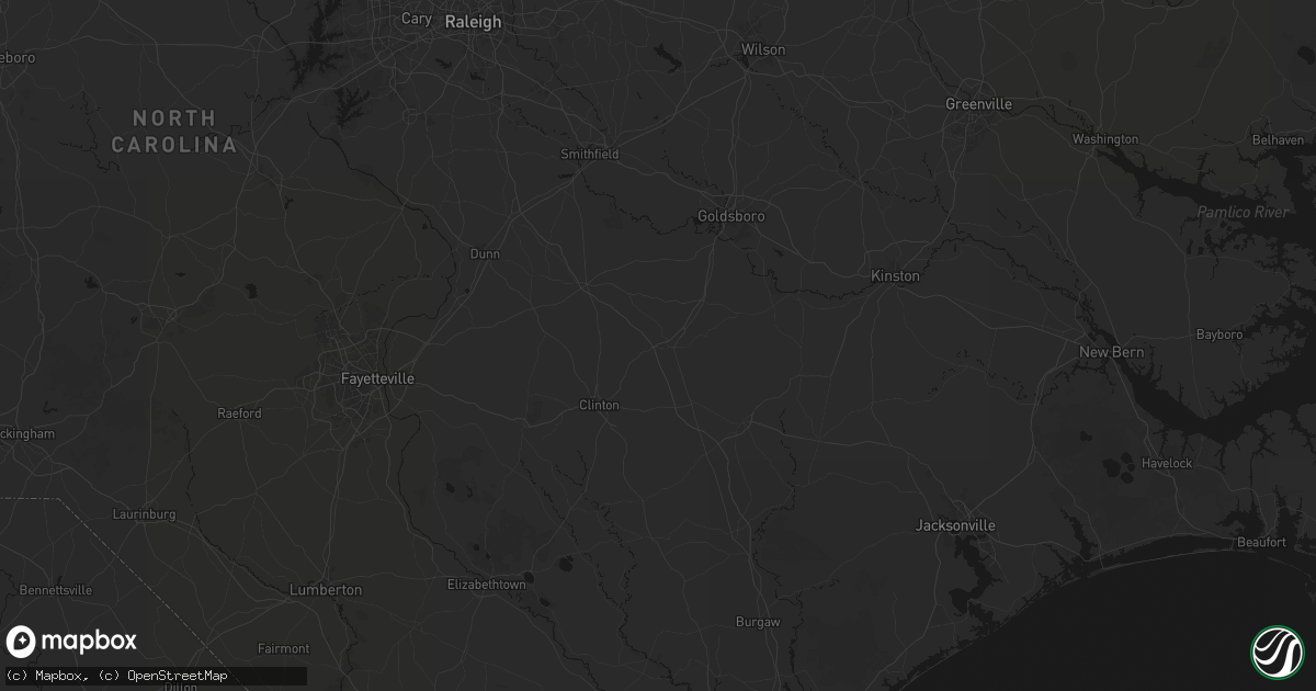 Hail map in Faison, NC on July 5, 2026