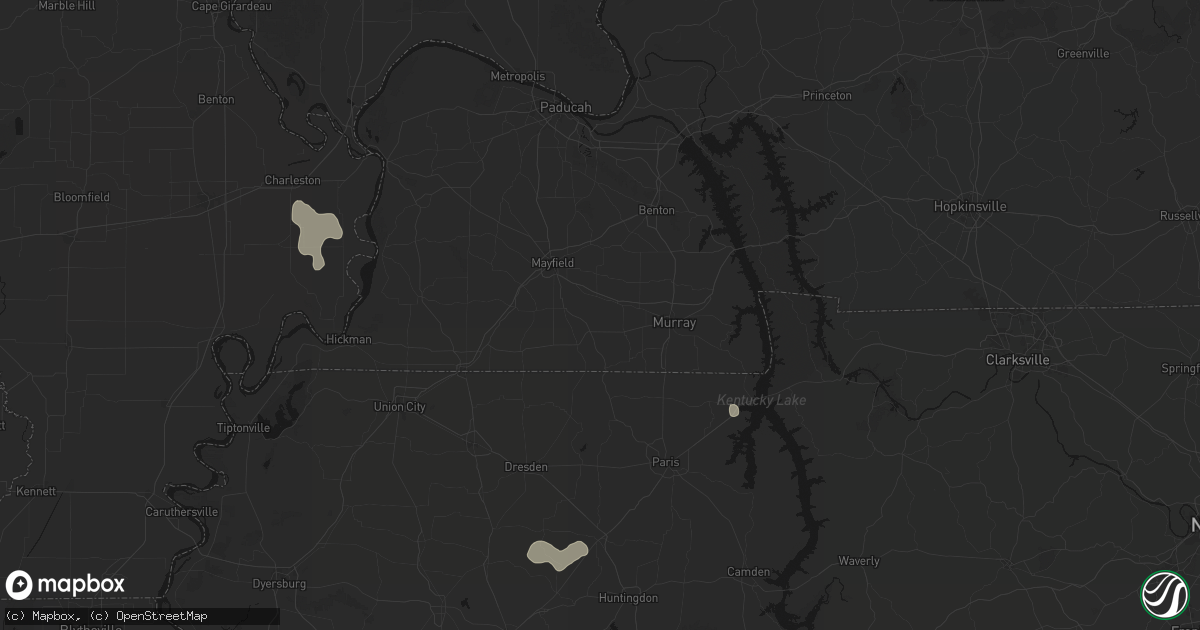 Hail map in Farmington, KY on July 5, 2026