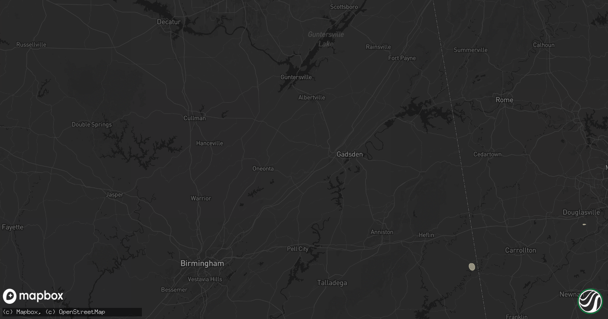 Hail map in Gallant, AL on July 5, 2026