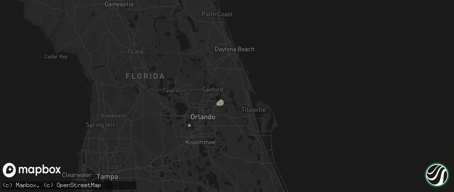 Hail map in Geneva, FL on July 5, 2026