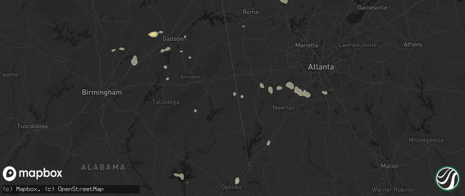 Hail map in Graham, AL on July 5, 2026