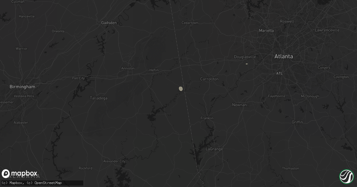Hail map in Graham, AL on July 5, 2026