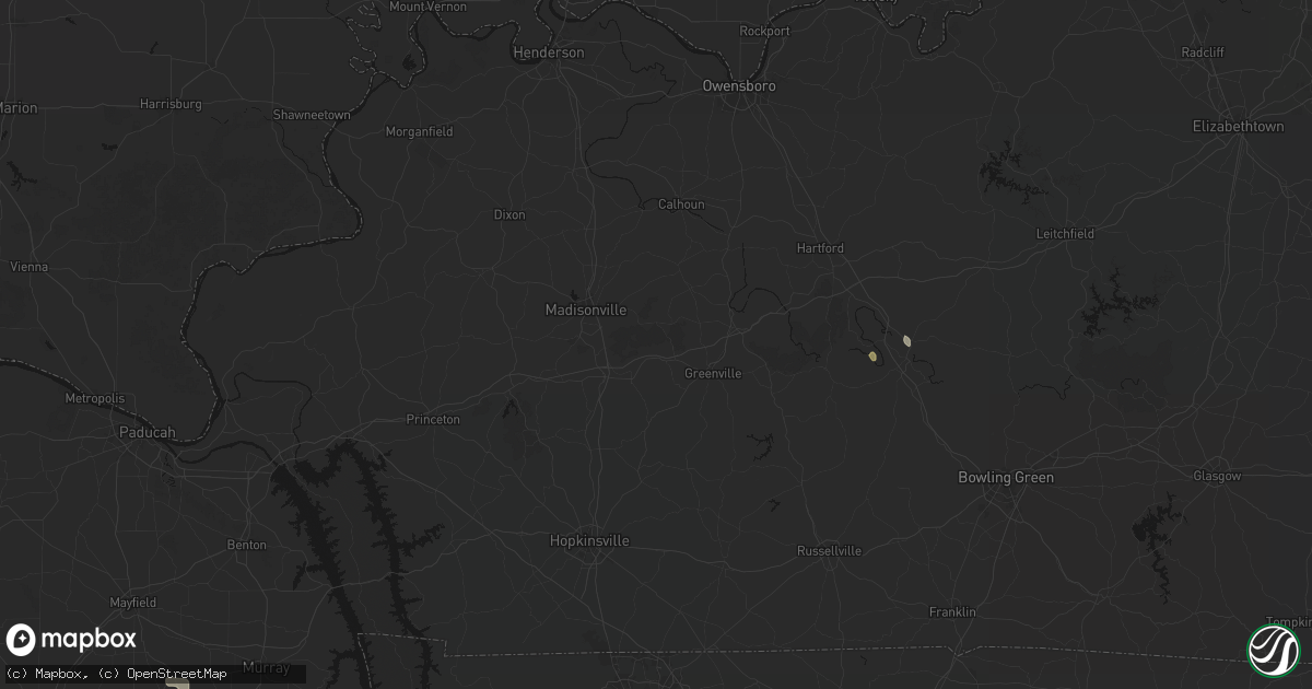Hail map in Graham, KY on July 5, 2026
