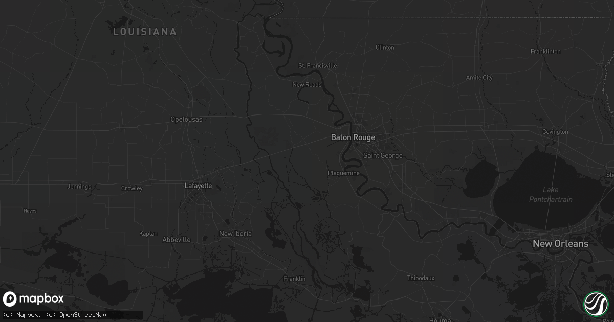 Hail map in Grosse Tete, LA on July 5, 2026