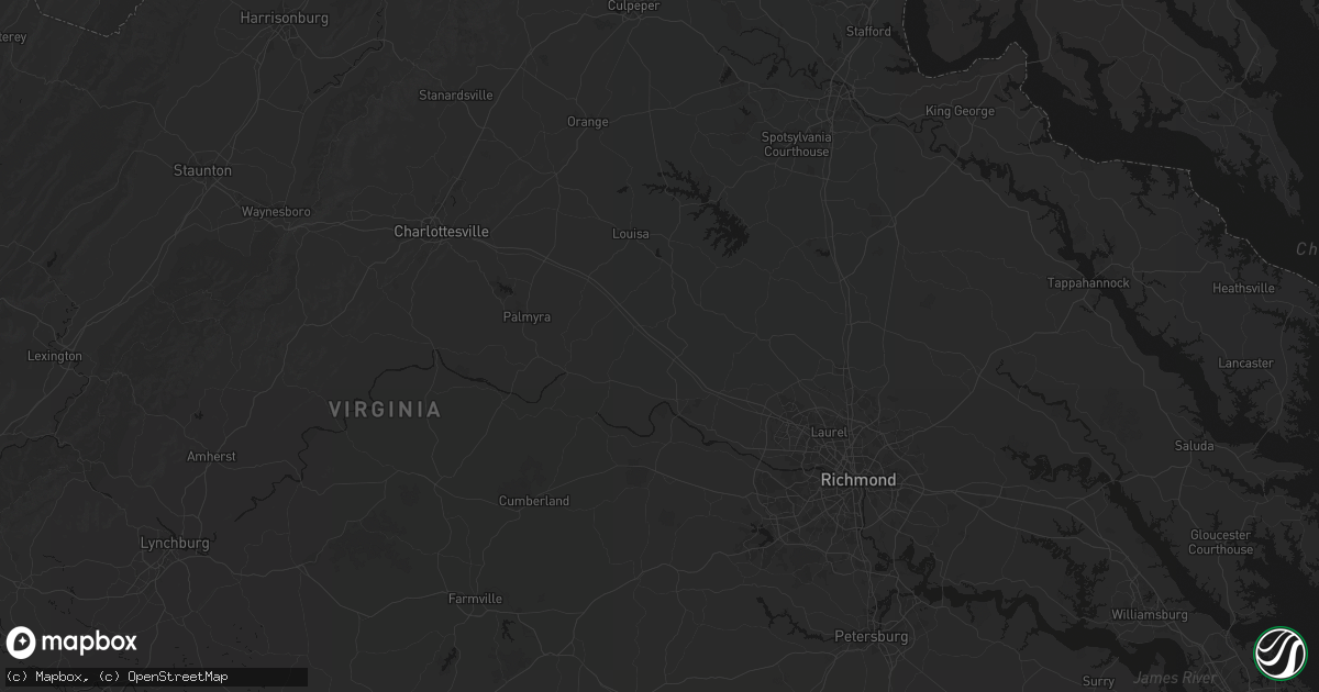 Hail map in Gum Spring, VA on July 5, 2026