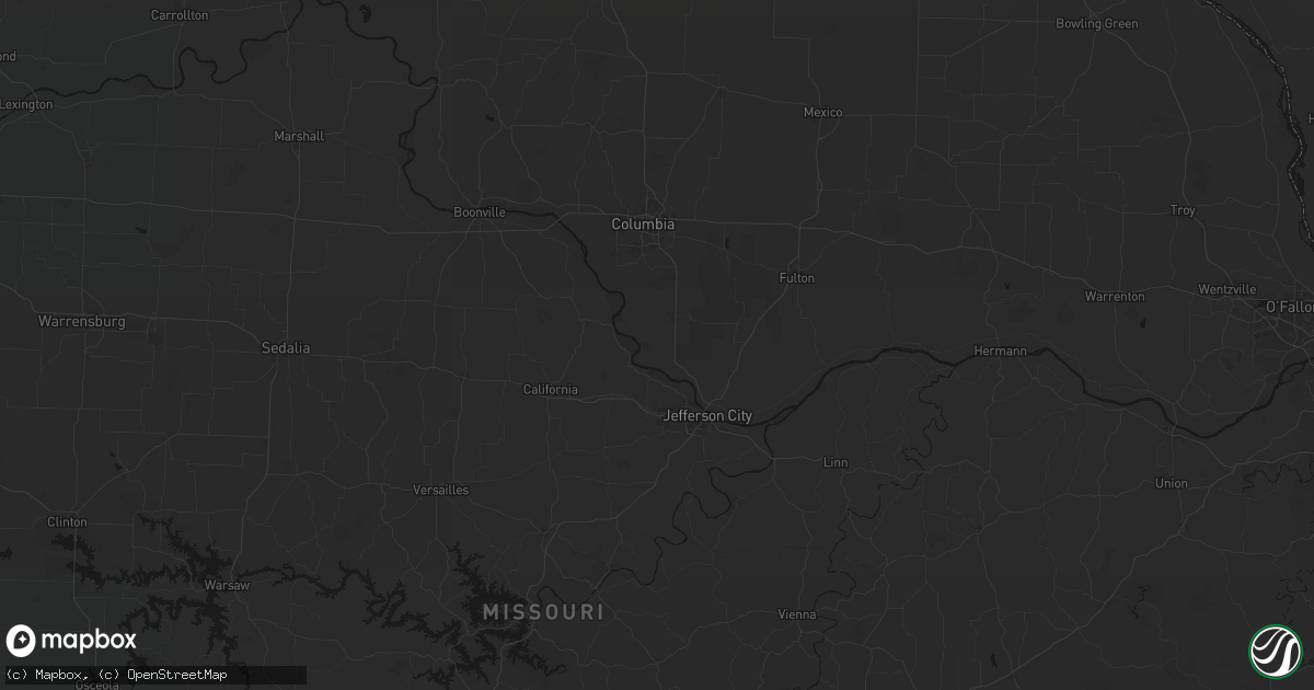 Hail map in Hartsburg, MO on July 5, 2026