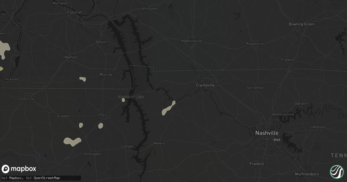 Hail map in Indian Mound, TN on July 5, 2026