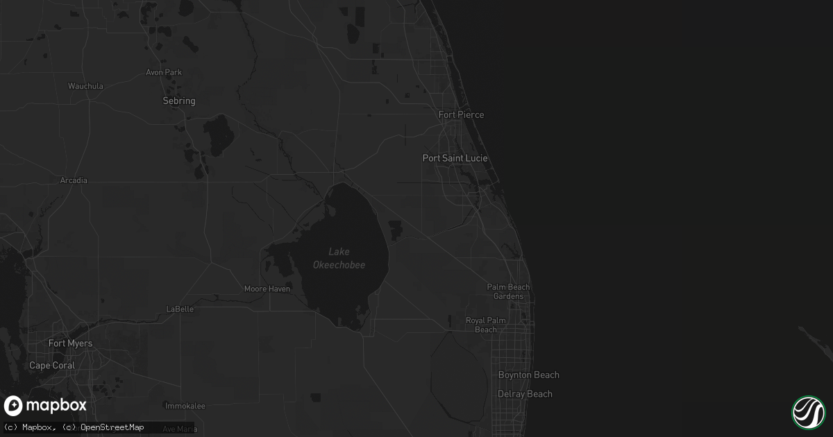 Hail map in Indiantown, FL on July 5, 2026