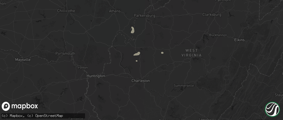 Hail map in Kenna, WV on July 5, 2026