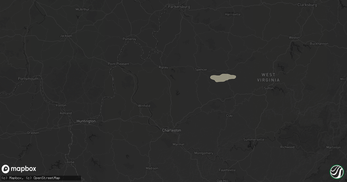 Hail map in Kenna, WV on July 5, 2026