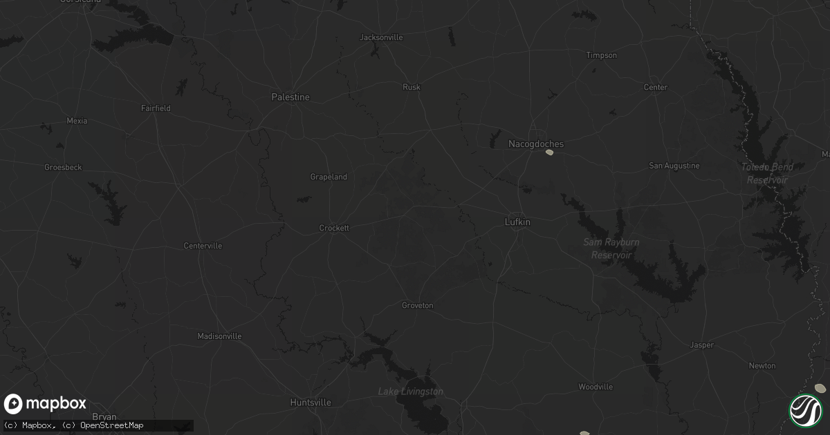 Hail map in Kennard, TX on July 5, 2026