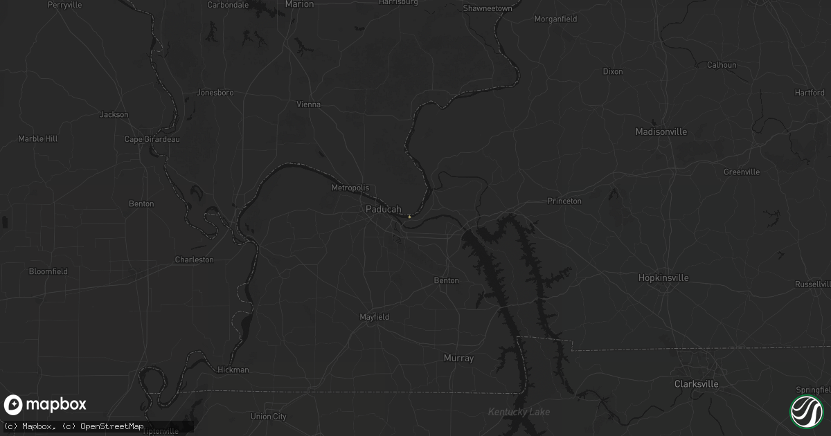Hail map in Ledbetter, KY on July 5, 2026