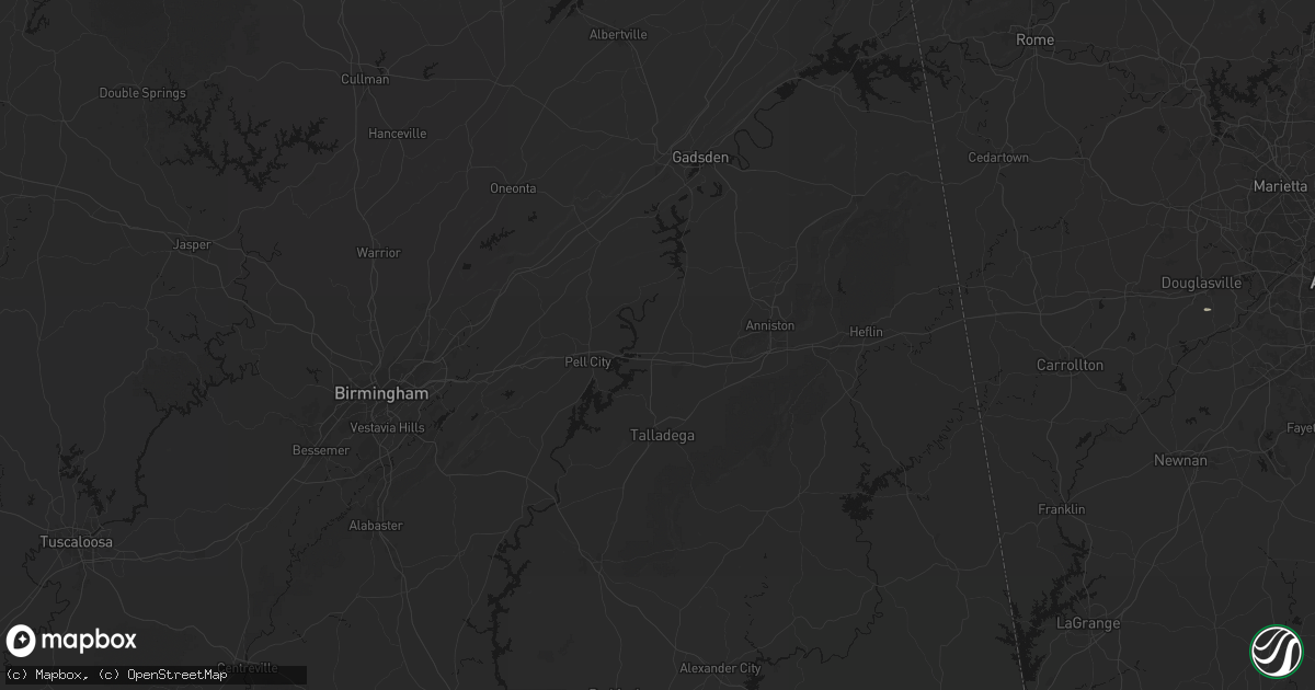 Hail map in Lincoln, AL on July 5, 2026