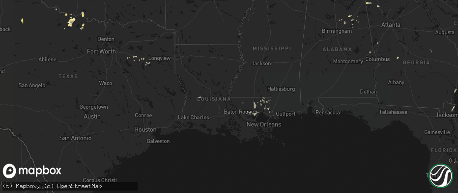 Hail map in Louisiana on July 5, 2026