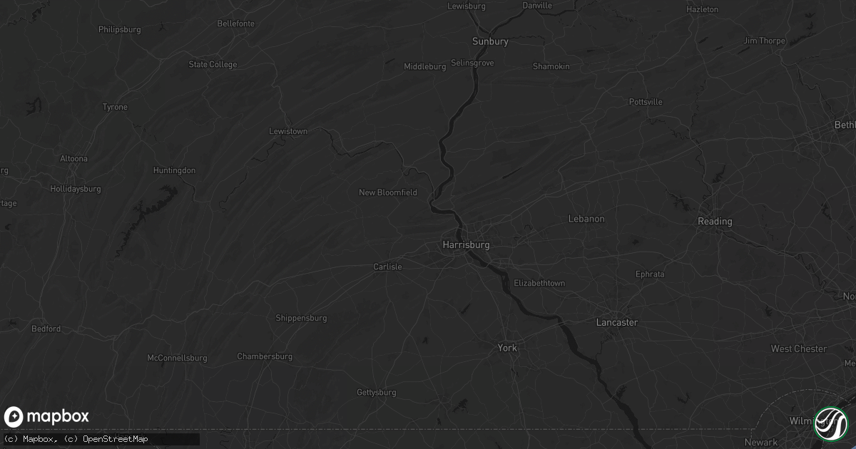 Hail map in Marysville, PA on July 5, 2026