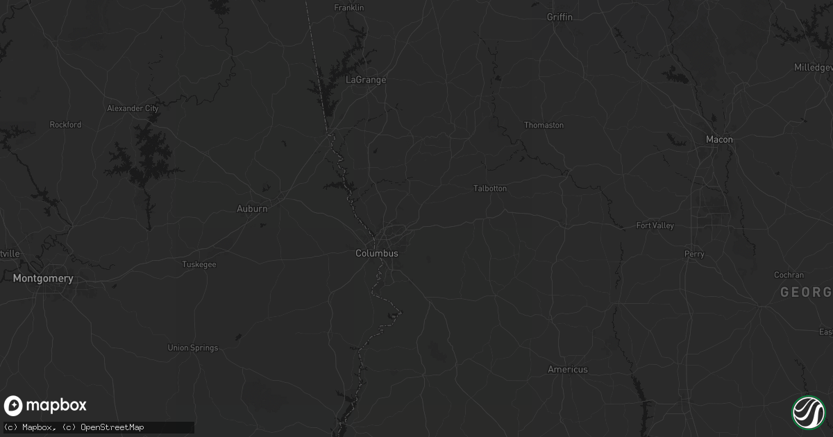 Hail map in Midland, GA on July 5, 2026