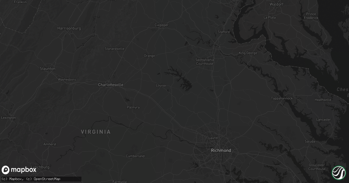 Hail map in Mineral, VA on July 5, 2026