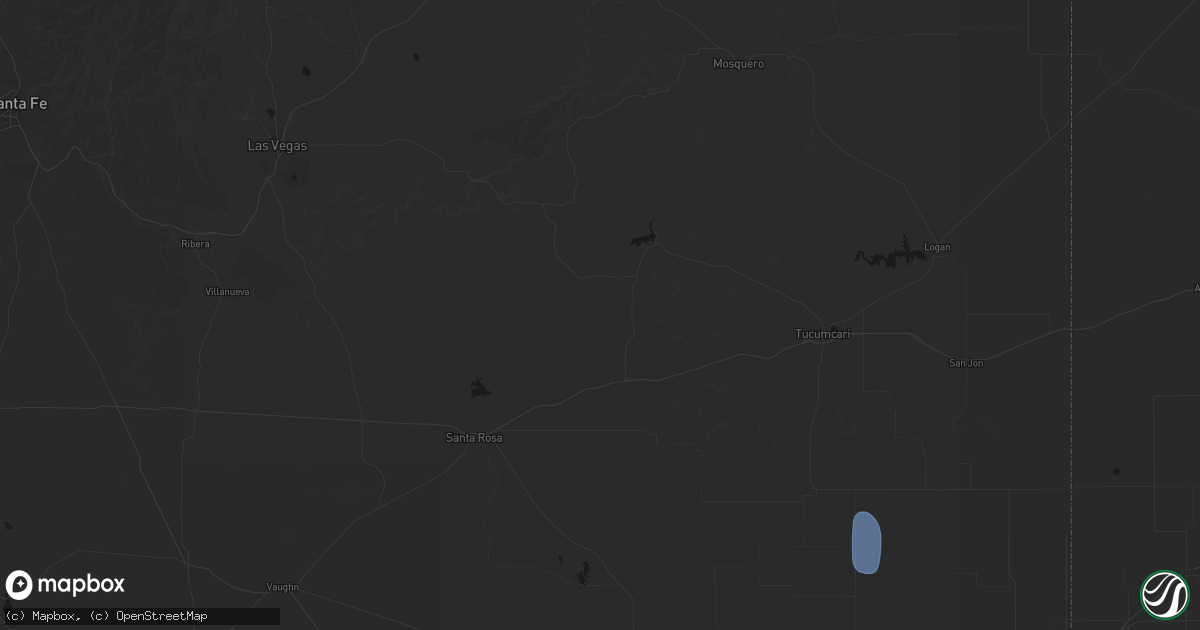 Hail map in Newkirk, NM on July 5, 2026